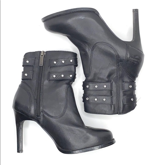 Harley-Davidson Shoes - Harley Davidson Stiletto Heel Ankle Boots Size 6.5